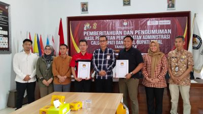 Resmi, Pilkada Tegal Diikuti Dua Paslon Ischak-Kholid dan Bima-Mujab