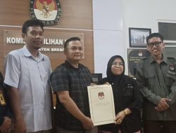 KPU Brebes Resmi Tetapkan Pilkada Diikuti Satu Paslon Mitha-Wurja