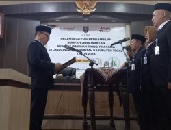 Tiga Pejabat Pimpinan Tinggi Pratama Dilantik, Pj Bupati Ingatkan Banyak PR Menanti