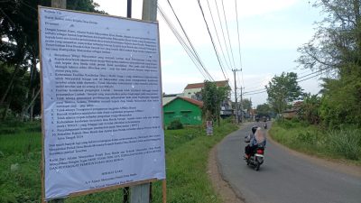 Pasang Baliho Surat Terbuka, Warga Desa Benda Nyatakan Mosi Tidak Percaya pada Kades