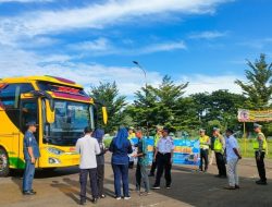 Polres Tegal Ramp Check Bus di Slawi