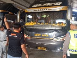 Polres Tegal dan Dishub Ramp Check Bus Pariwisata