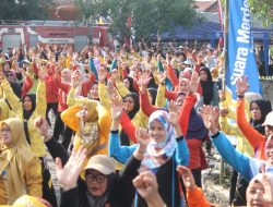 Ratusan Emak-emak di Tanjung Senam Bersama Meriahkan Hari Jadi Brebes ke-347