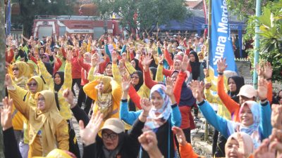Ratusan Emak-emak di Tanjung Senam Bersama Meriahkan Hari Jadi Brebes ke-347