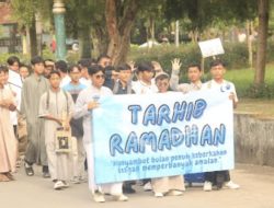 Ribuan Siswa Yayasan Ulin Nuha Tegal Ikuti Tarhib Ramadan