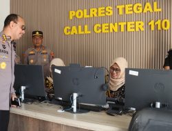 Tim Asistensi Polda Jateng Cek Layanan Polisi 110 di Polres Tegal 