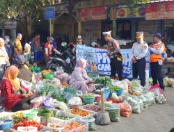 Satlantas Polres Brebes Blusukan ke Pasar, Ini Tujuannya