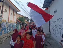 Merah Putih Berkibar di Jalan Santai Warga RT 08 Kauman Brebes