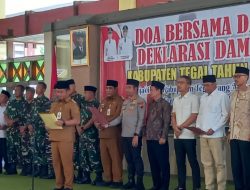 Pemkab Tegal Gelar Doa Bersama dan Deklarasi Damai Bersama Himpunan Mahasiswa dan Komunitas Ojek Online 