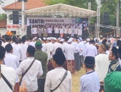 Ratusan Santri di Brebes Aksi Damai Serukan Bela Kyai dan Jaga Marwah Pesantren