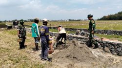 Satgas TMMD Kodim Pemalang Bangun Talud di Desa Sukorejo