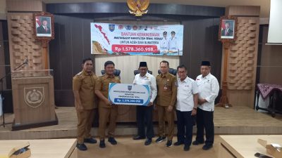 Kabupaten Tegal Salurkan Donasi Sebesar Rp 1,57 Miliar Untuk Aceh dan Sumatera