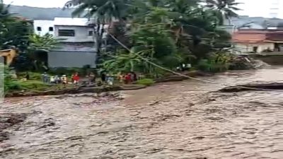 Banjir Kembali Mengancam, Sungai Keruh Bumiayu Meluap
