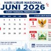 Juni 2026 Minim Libur Nasional, Hanya Dua Tanggal Merah Tanpa Cuti Bersama